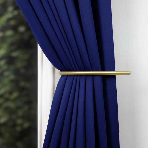 JUEGO DE SUJETACORTINAS DECORATIVOS PREMIUM COLOR DORADO (2 PIEZAS)