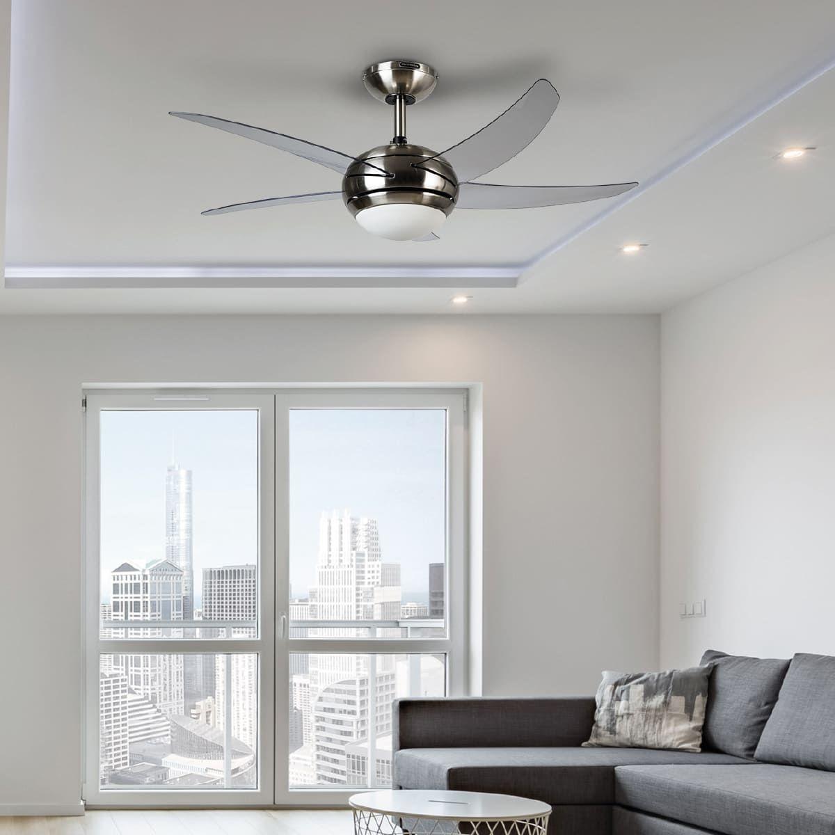 Ventilador de techo dubai 48" plateado