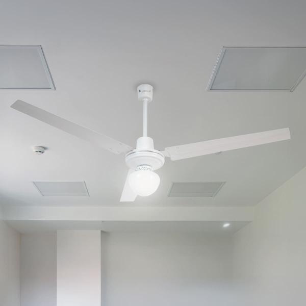 VENTILADOR DE TECHO PROMETHEUS CON LUZ 56" BLANCO