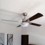 VENTILADOR DE TECHO LUXOR 52" PLATEADO