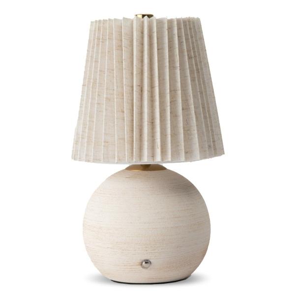 LÁMPARA DE MESA DE PIEDRA CERÁMICA - LUNA BEIGE