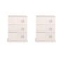 SET DE 2 BURÓS CON 3 CAJONES COLOR BLANCO - MADERA INDUSTRIALIZADA