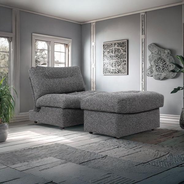 LOVE SEAT SOFÁ CAMA SIN BRAZOS GRIS