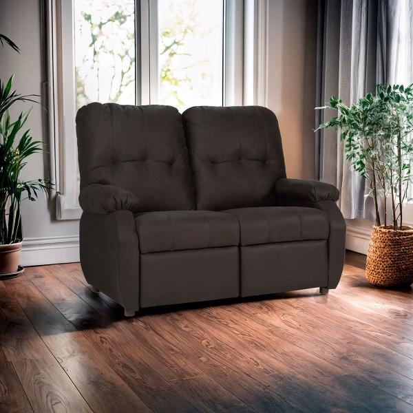 LOVE SEAT 2 PLAZAS RECLINABLE GRIS OXFORD