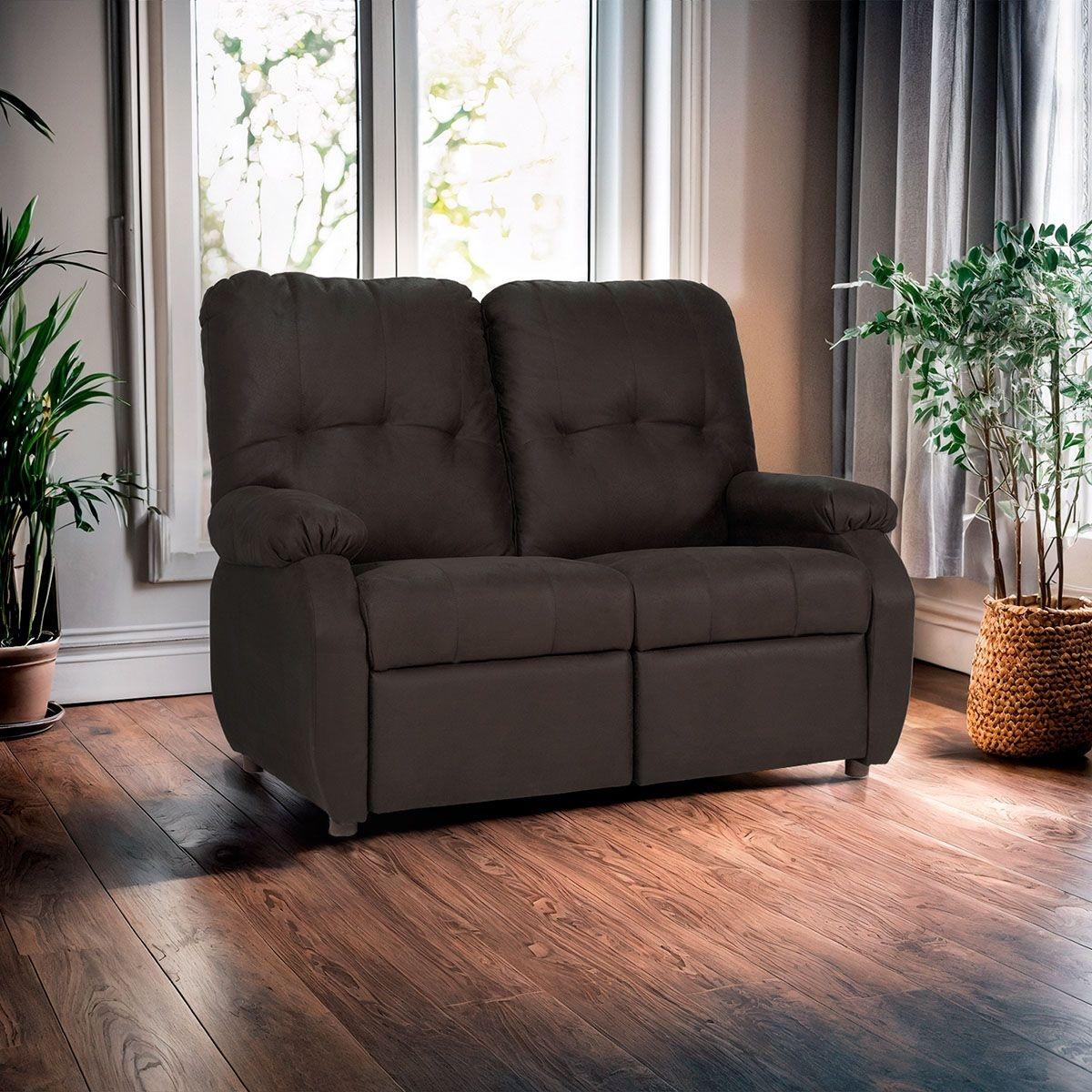 Love seat 2 plazas reclinable gris oxford