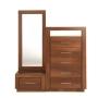 TOCADOR - CAJONERA CON 5 CAJONES Y ESPEJO DE CUERPO COMPLETO COLOR PAROTA - MADERA INDUSTRIALIZADA