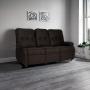 SOFÁ CAMA DE 3 PLAZAS RECLINABLE CAFÉ CHOCOLATE