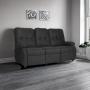 SOFÁ CAMA DE 3 PLAZAS RECLINABLE GRIS OXFORD