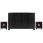 CABECERA KING SIZE CON 2 BURÓS DE 2 CAJONES COLOR NEGRO - MDF Y MELAMINA