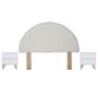 CABECERA KING SIZE CON 2 BURÓS DE 2 CAJONES COLOR BLANCO - MDF, MELAMINA Y METAL