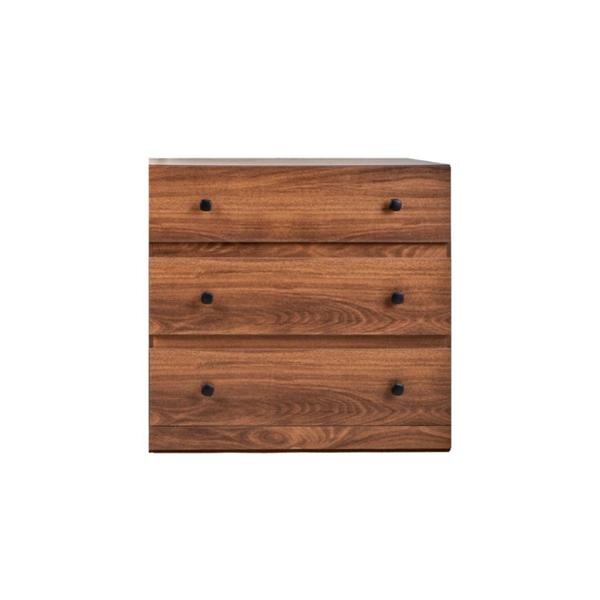 CÓMODA CAJONERA DE 3 CAJONES COLOR NOGAL - MADERA MDF