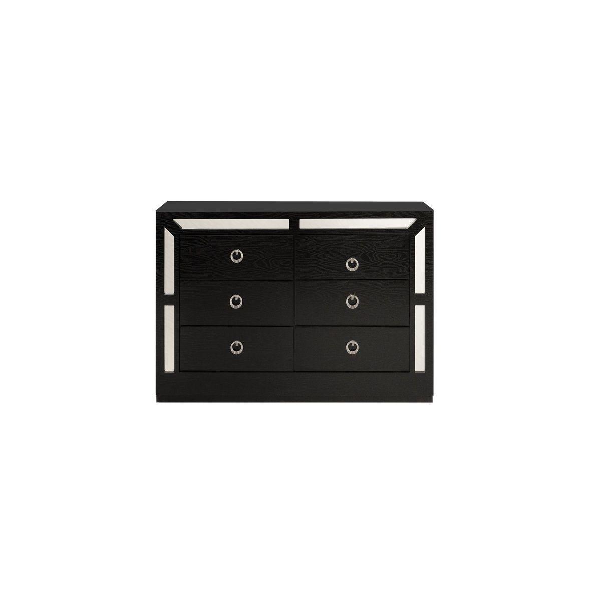 Cómoda - cajonera con 6 cajones color chocolate - madera industrializada