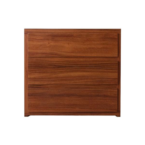 CÓMODA - CAJONERA CON 3 CAJONES COLOR NOGAL - CHAPA