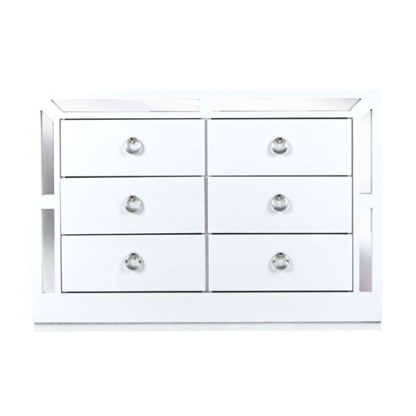 CÓMODA - CAJONERA CON 6 CAJONES COLOR BLANCO - MADERA INDUSTRIALIZADA