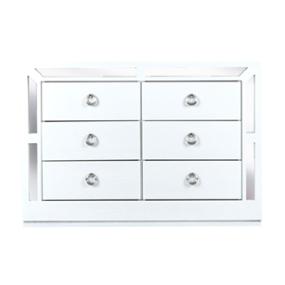 CÓMODA - CAJONERA CON 6 CAJONES COLOR BLANCO - MADERA INDUSTRIALIZADA
