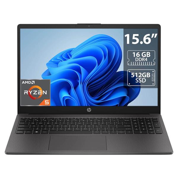LAPTOP HP 255 G10 AMD RYZEN 5, MEMORIA DE 16GB, SSD DE 512GB, RADEON GRAPHICS, W11 HOME