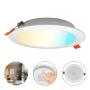 LAMPARA LED REDONDA TIPO DOWNLIGHT DE EMPOTRAR 12W, 3 TEMPERATURAS DE COLOR 3 000 K, 4 200 K y 6 500 K, USO INTERIOR