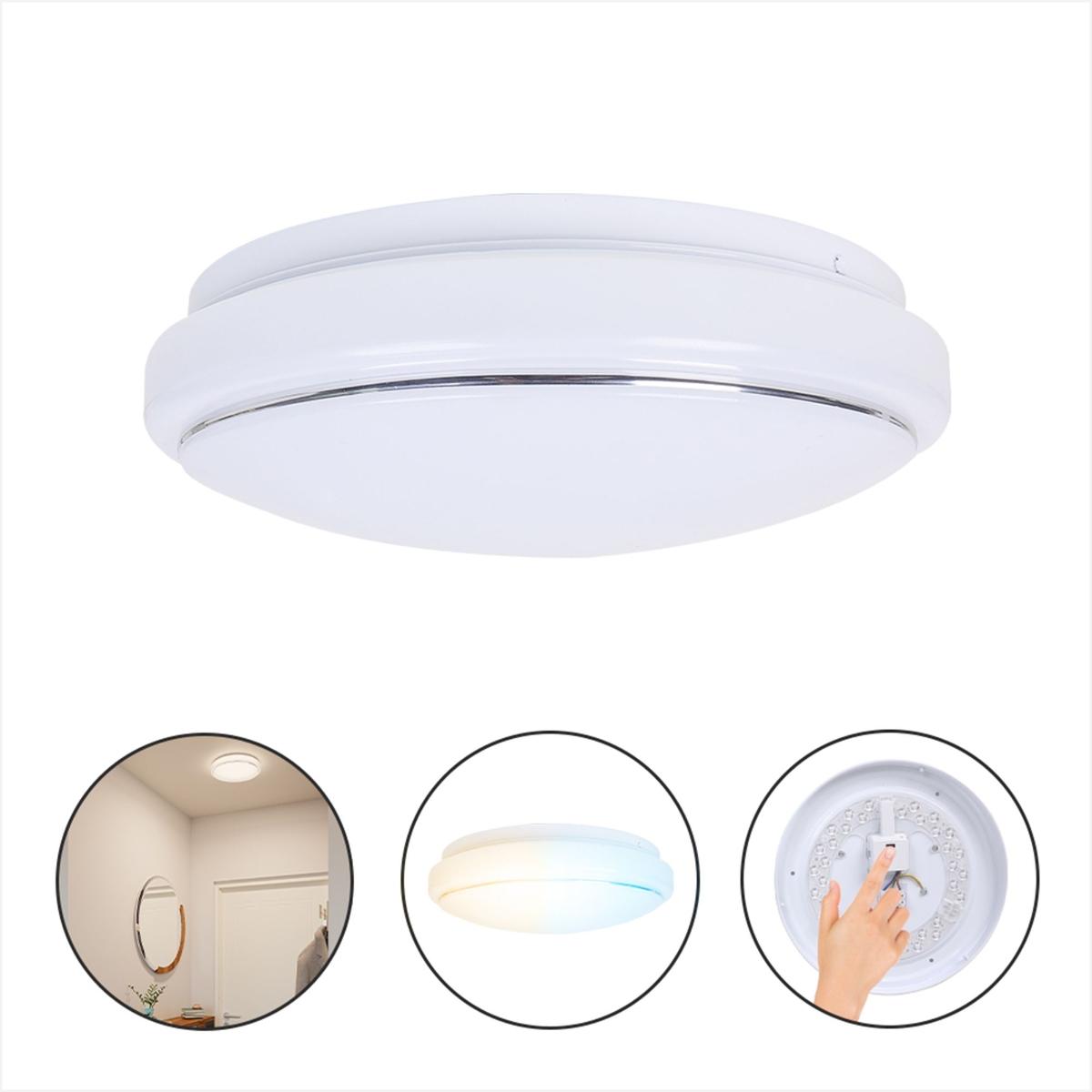 Lampara led moon de sobreponer en techo 18w, temperatura ajustable