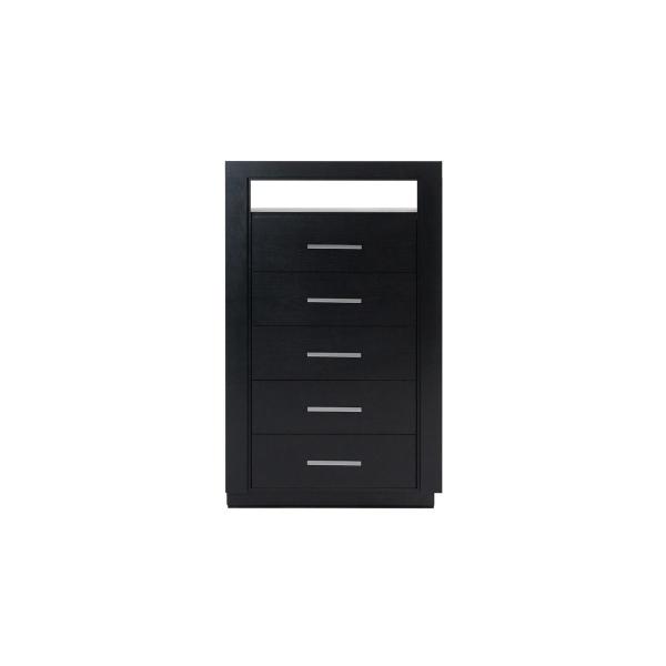 CÓMODA - CAJONERA DE 5 CAJONES COLOR CHOCOLATE CON JALADERAS DE METAL - MADERA INDUSTRIALIZADA