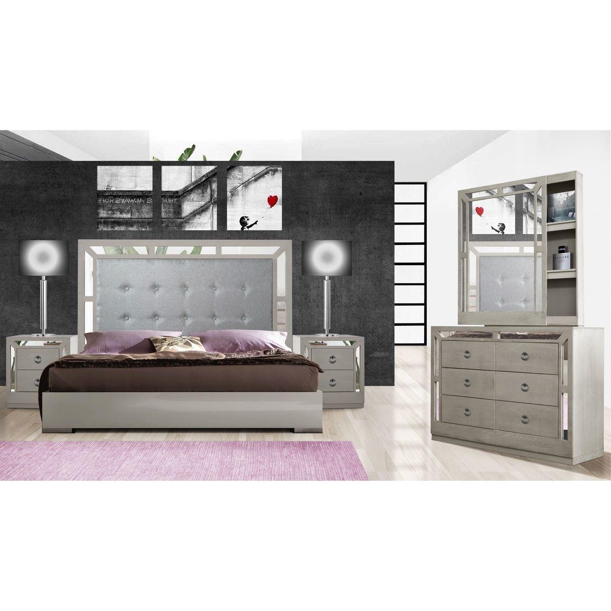 Cómoda - cajonera con 6 cajones color gris - madera industrializada