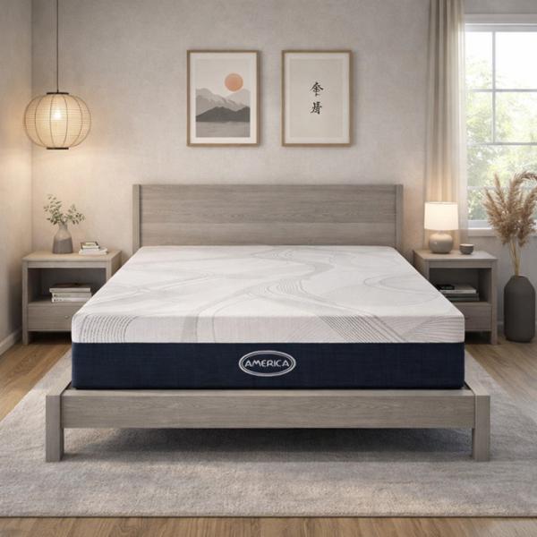 COLCHON AMERICA INDIVIDUAL EN CAJA MODELO STAR ESPUMA