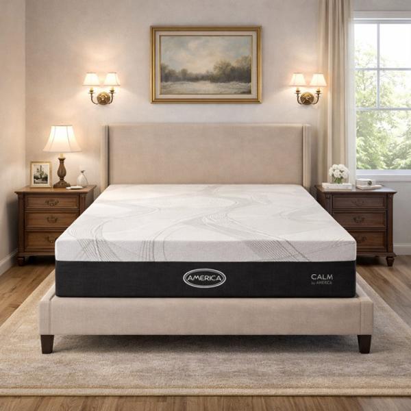 COLCHON AMERICA INDIVIDUAL EN CAJA CALM ESPUMA LATEX