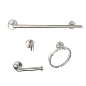 SET DE ACCESORIOS PARA BAÑO 4 PIEZAS CROMO