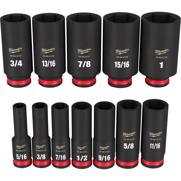 JUEGO DE DADOS PROFUNDOS SHOCKWAVE IMPACT DUTY 3/8-12PIEZAS