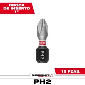 PUNTAS DE IMPACTO PHILLIPS SHOCKWAVE NO.2 15 PIEZAS