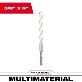 BROCA DE CARBURO PARA MÚLTIPLES MATERIALES SHOCKWAVE 3/8"