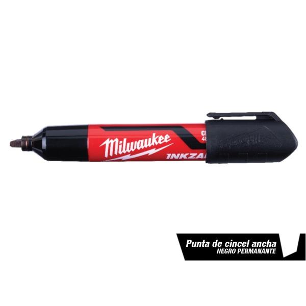 MARCADOR NEGRO CON PUNTA BISELADA INKZALL