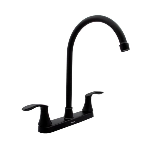 MEZCLADORA PARA COCINA BIMANDO CUELLO ALTO ACABADO NEGRO MATE