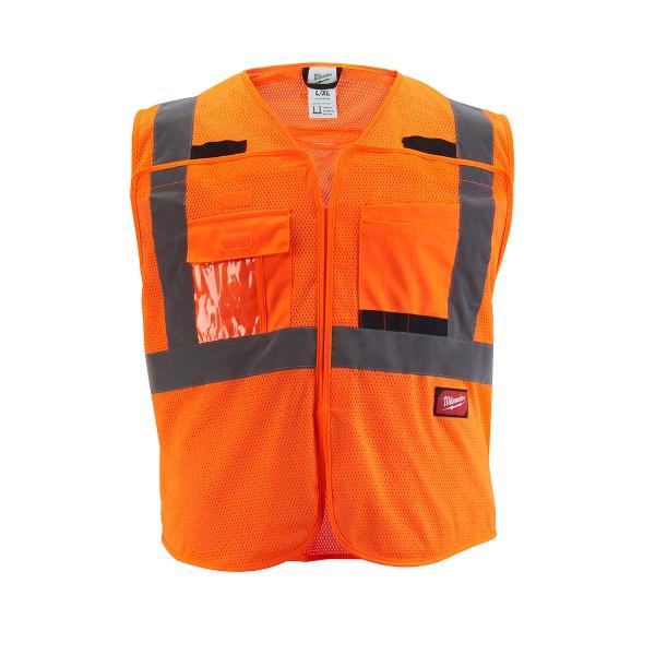 CHALECO DE SEGURIDAD DE MALLA ALTA VISIBILIDAD -CAT 1-CLASE 2 - NARANJA G/XG