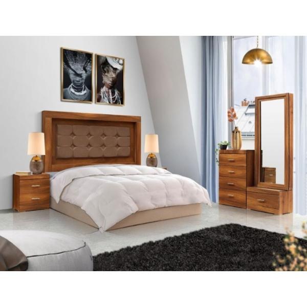 CÓMODA - CAJONERA CON 4 CAJONES COLOR PAROTA CON JALADERAS DE METAL - MADERA INDUSTRIALIZADA