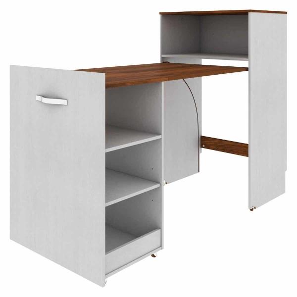 PLAYCON MESA EXTENSIBLE BARCELONA ESCRITORIO COMPACTO MULTIFUNCIONAL COLOR BLANCO TZALAM