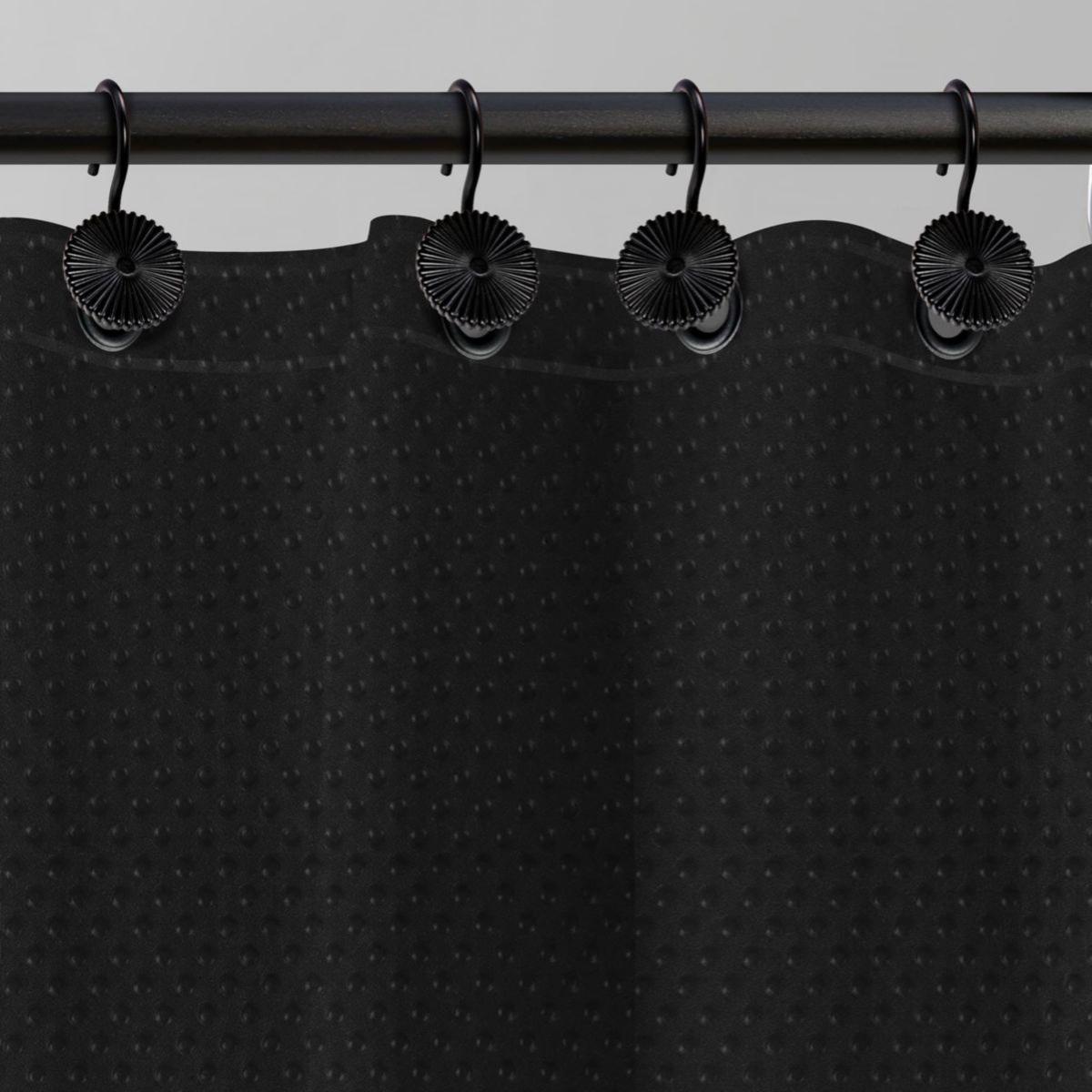 Cortina de baño diseño puntos negros