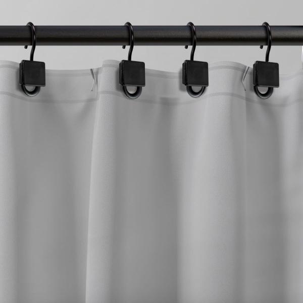 CORTINA DE BAÑO DISEÑO LISO GRIS