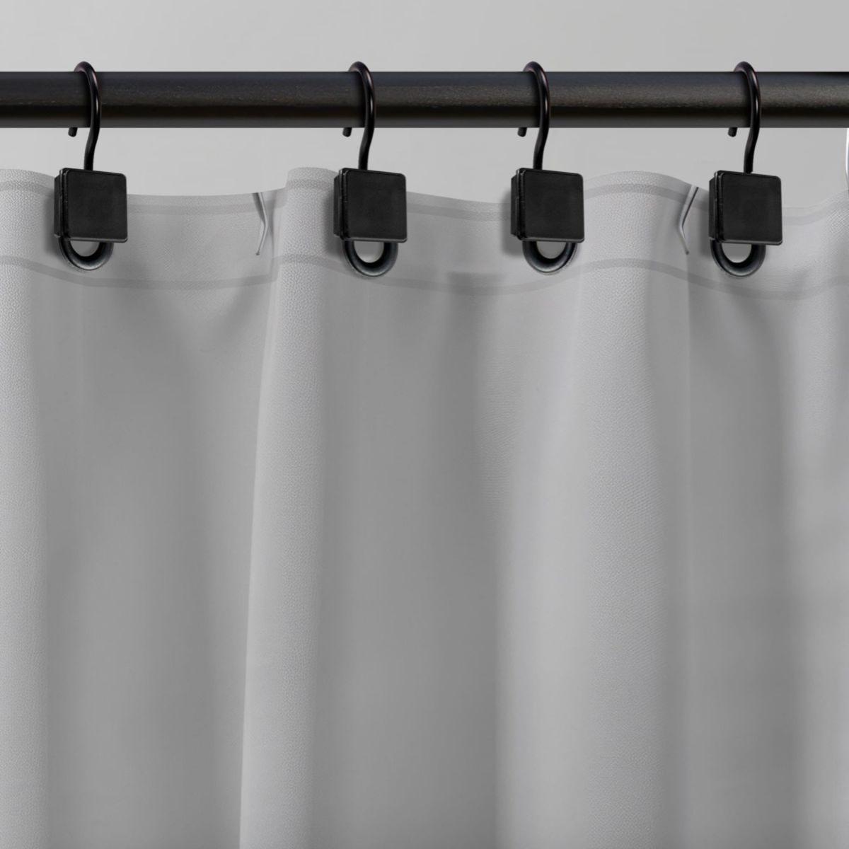 Cortina de baño diseño liso gris