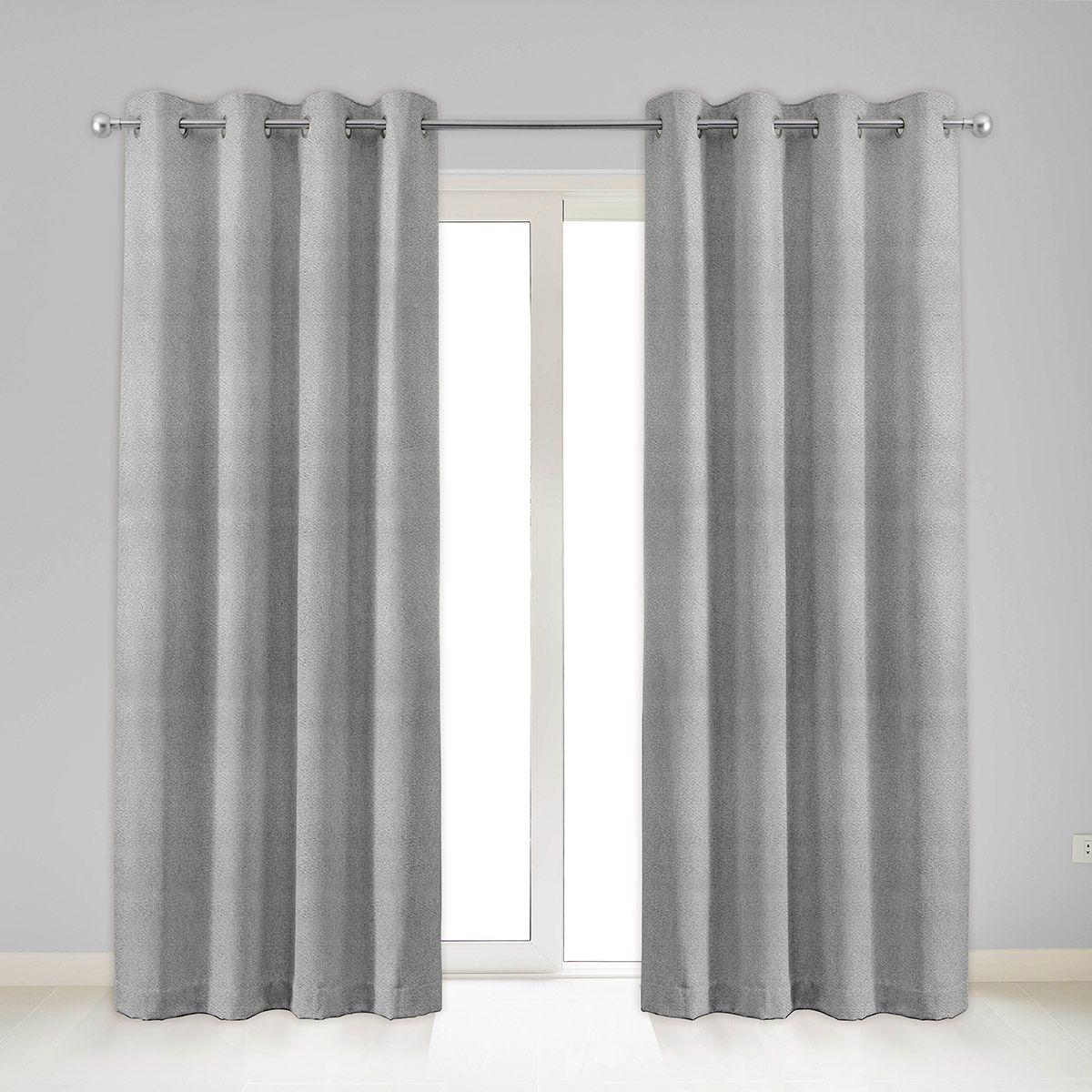 Cortina black out jgm two pack gris claro 134 x 213 cm