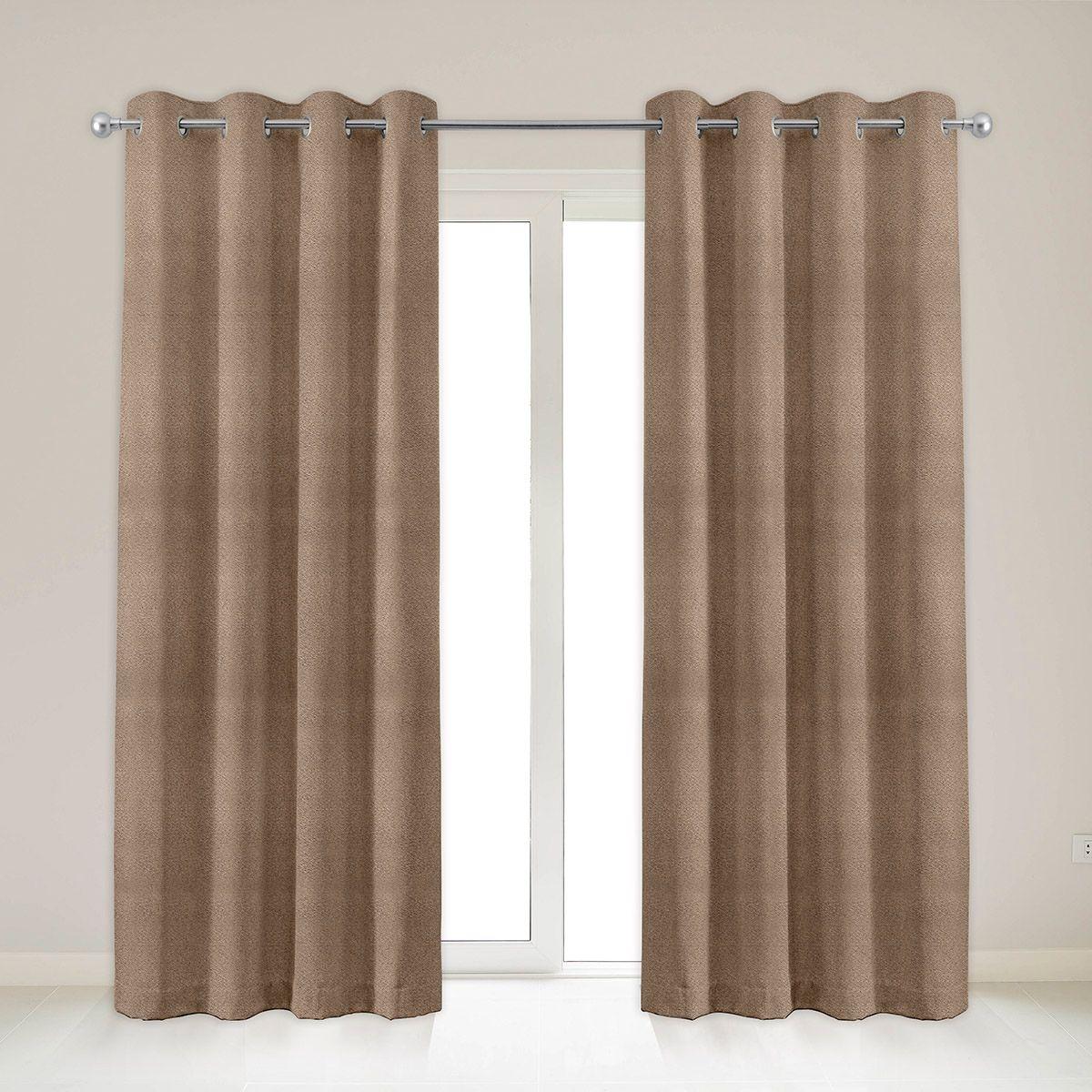 Cortina black out jgm two pack café 134 x 213 cm