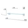 JUEGO DE ACCESORIOS PARA BAÑO CROMO 5 PIEZAS LUXOR
