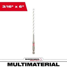 BROCA DE CARBURO PARA MÚLTIPLES MATERIALES SHOCKWAVE 3/16 PULGADAS