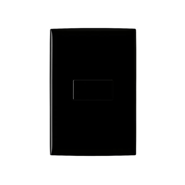 PLACA DECORATIVA CON DIMMER SENCILLO DE PLÁSTICO NEGRO