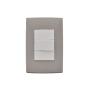 INTERRUPTOR SENCILLO CON PLACA GRIS LEVITON CIEN