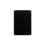 PLACA CON 2 INTERRUPTORES SENCILLOS NEGRO LEVITON CIEN