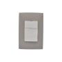 PLACA CON 2 INTERRUPTORES SENCILLOS GRIS LEVITON CIEN