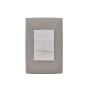 PLACA CON 1 INTERRUPTOR DE 3 VIAS GRIS LEVITON CIEN