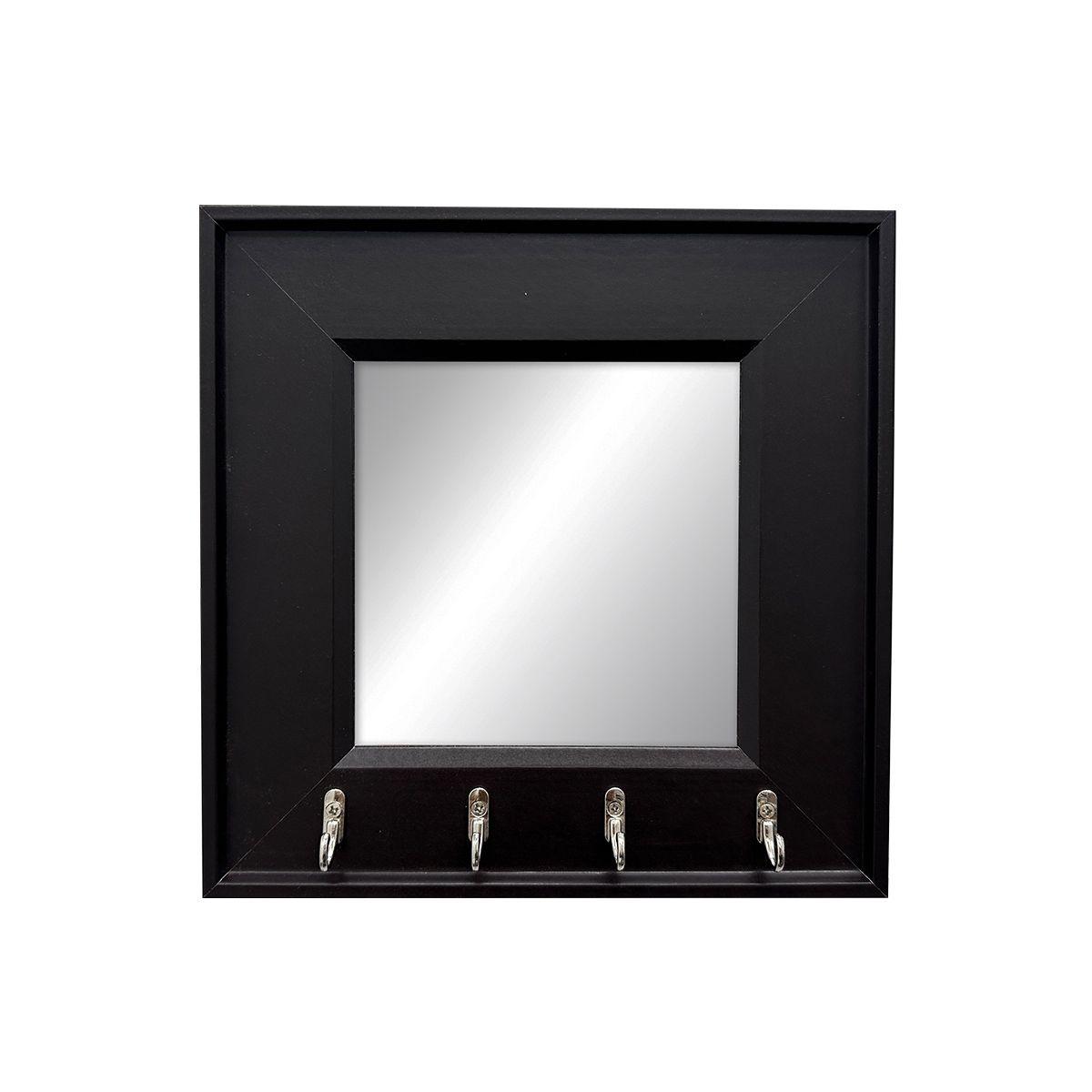 Portallaves con espejo chocolate