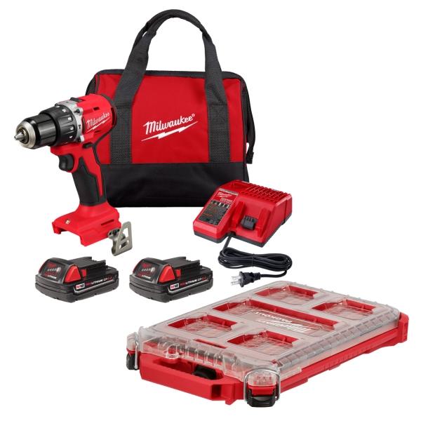 COMBO ROTOMARTILLO M18 BRUSHLESS 1/2" CON ORGANIZADOR PACKOUT DELGADO