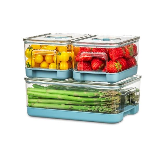 CONTENEDORES PARA ALIMENTOS CON BLOQUE DE HIELO 3 PIEZAS